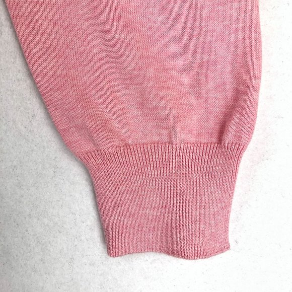 GANT NWT Men's Size X-Large Light Pink Melange Lightweight V-Neck Knit Sweater - Picture 4 of 11